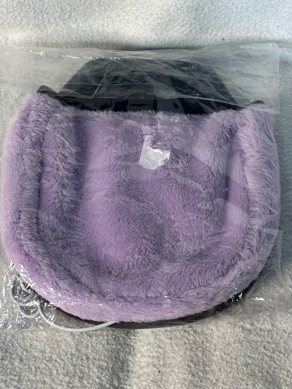 Lavender Faux Fur Shoulder Bag - Unbranded Plush Tote